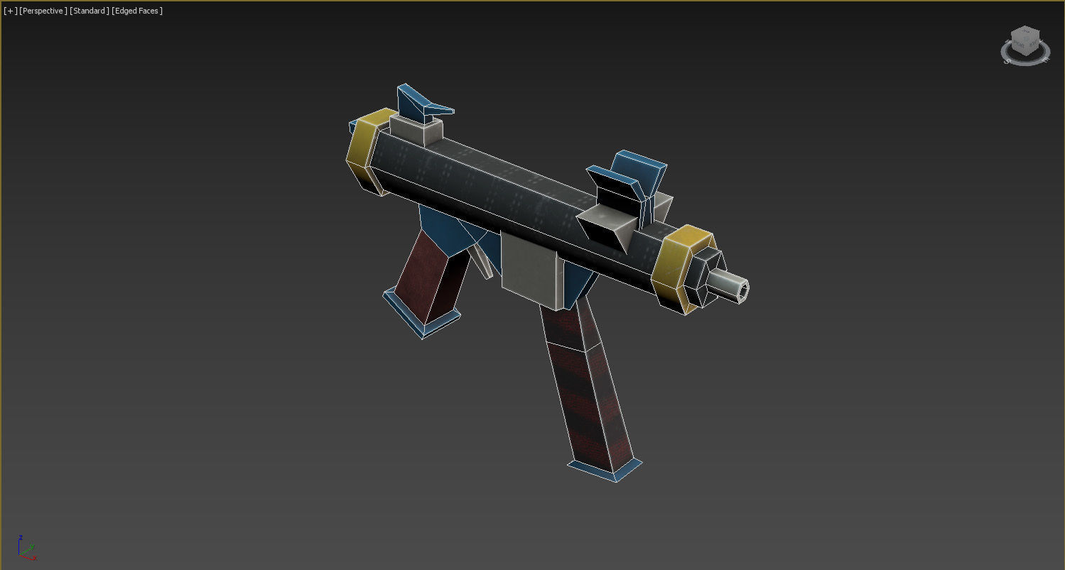 pistol mk8 Low-poly 3D model_1