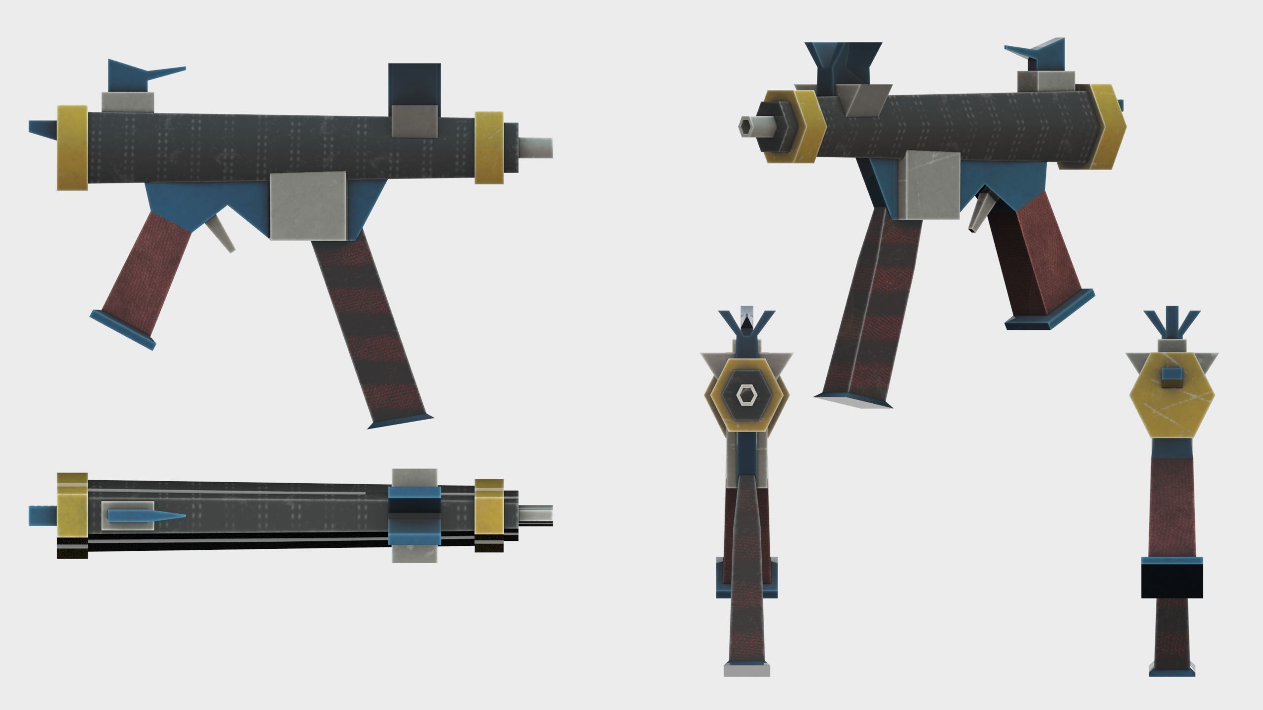 pistol mk8 Low-poly 3D model_2
