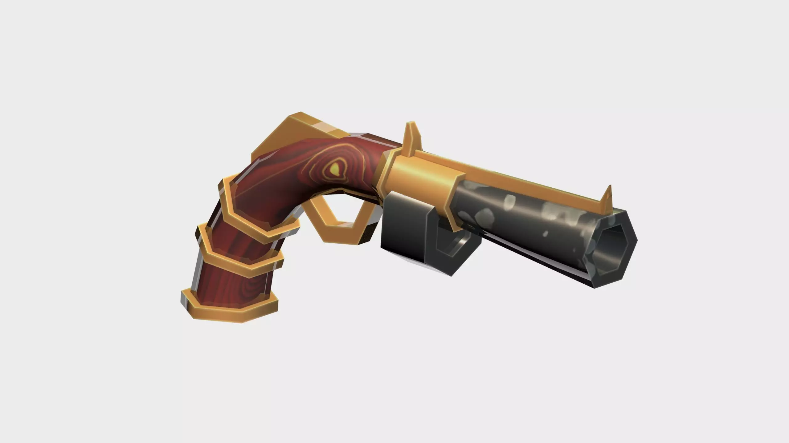 pistol mk2 Low-poly 3D model_0