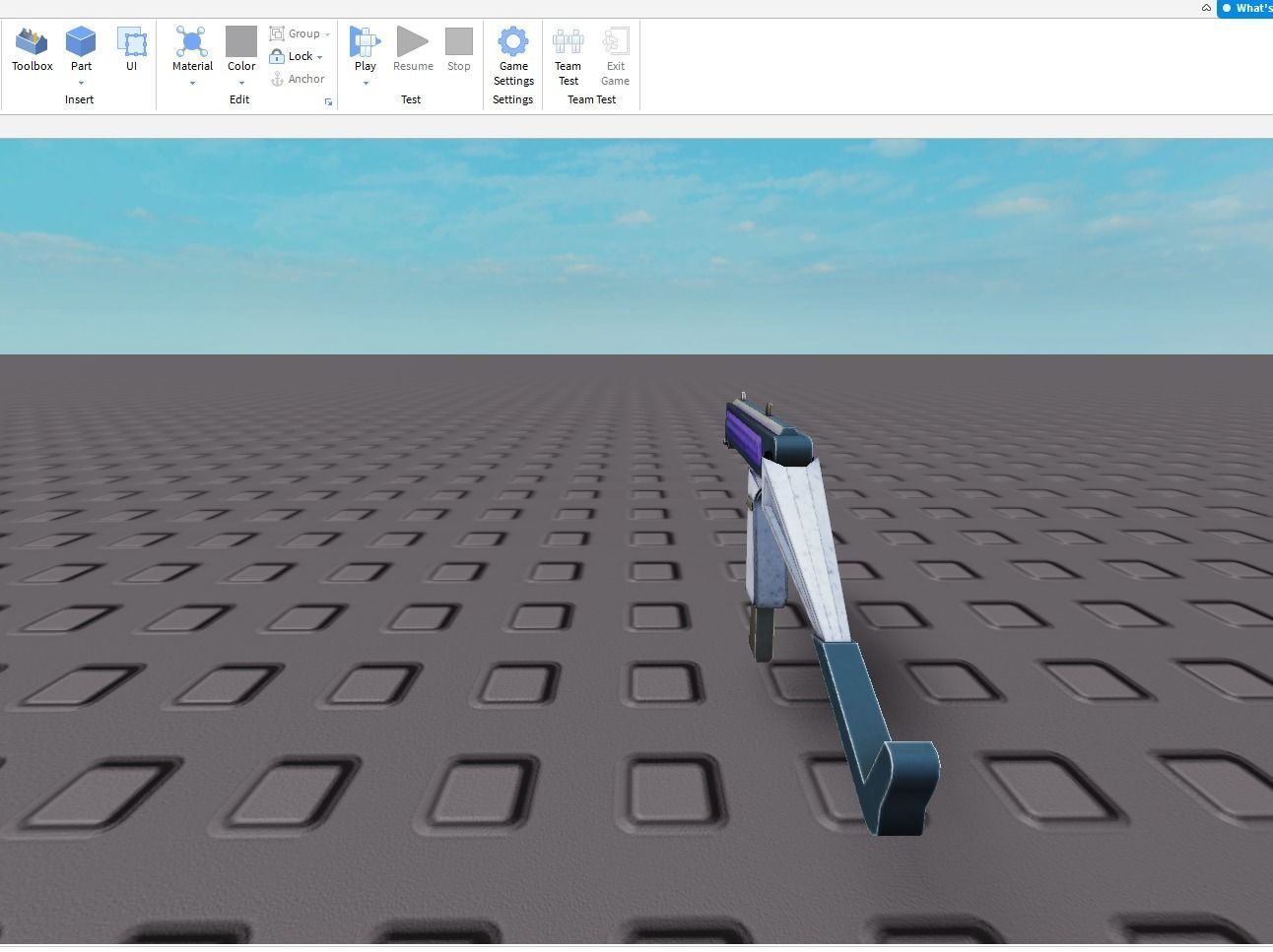 miniuzi gun with handle Low-poly 3D model_6