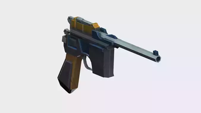 Mauser C96 Low-poly 3D model