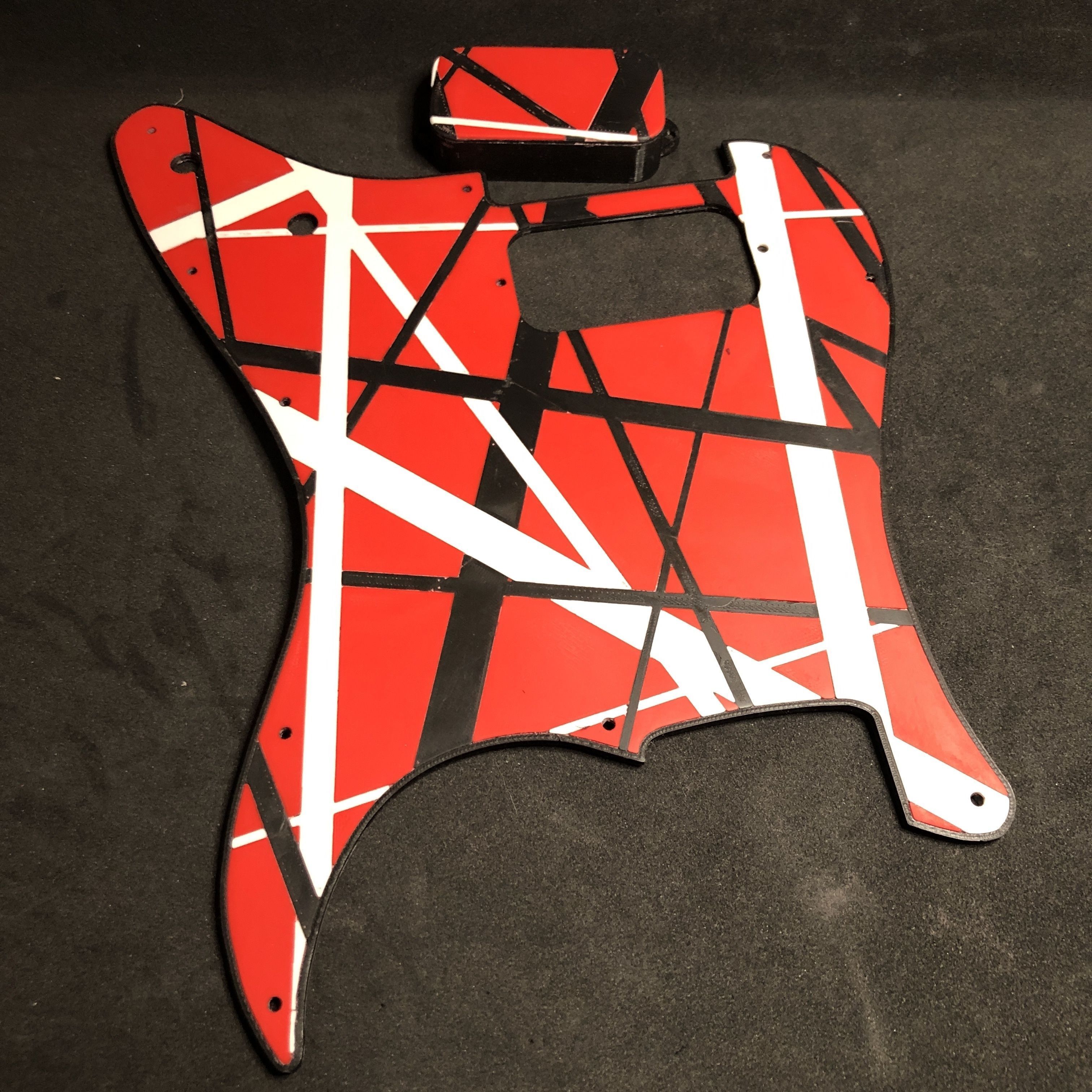 EVH Tribute Scratchplate for Fender Stratocaster 3D print model_1