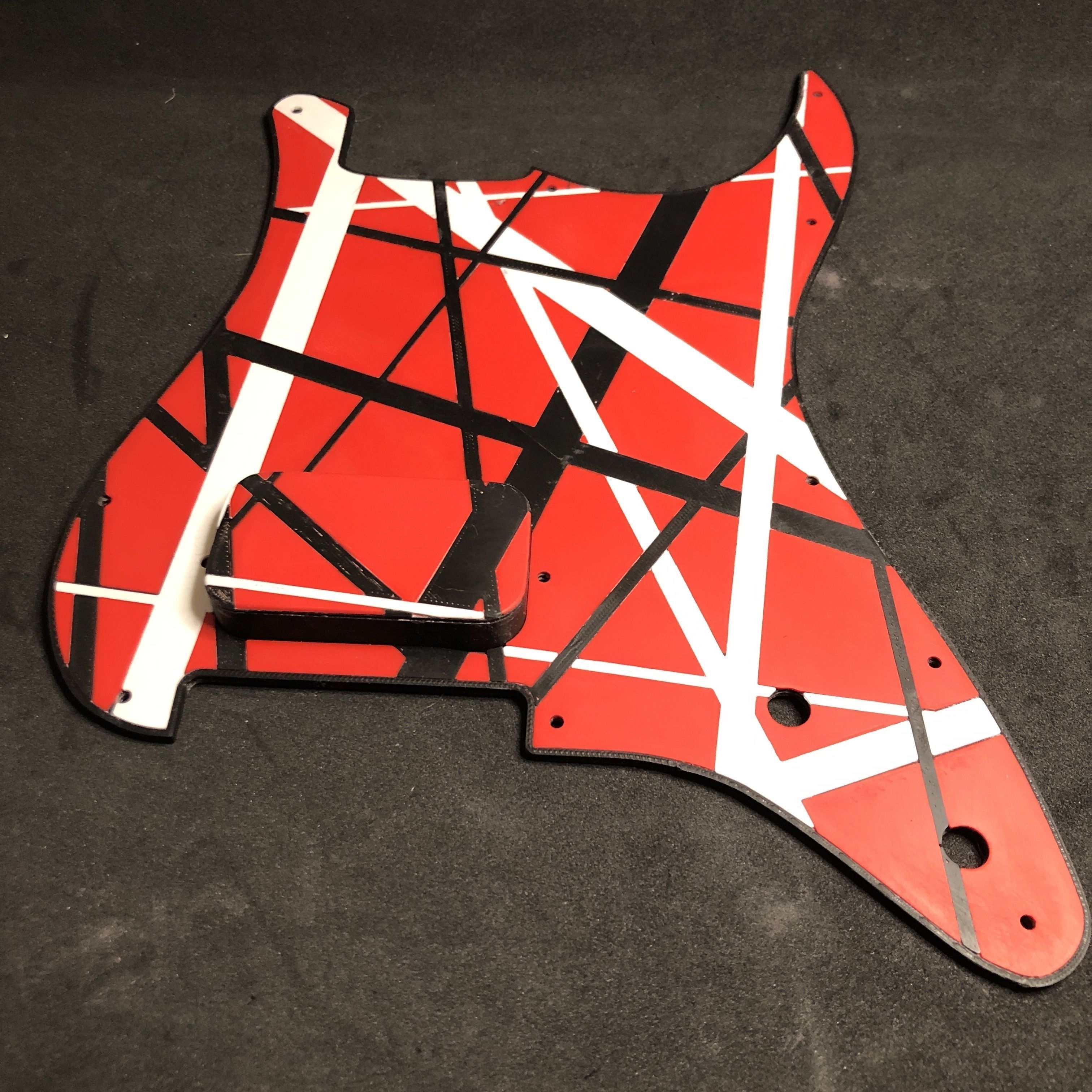 EVH Tribute Scratchplate for Fender Stratocaster 3D print model_4