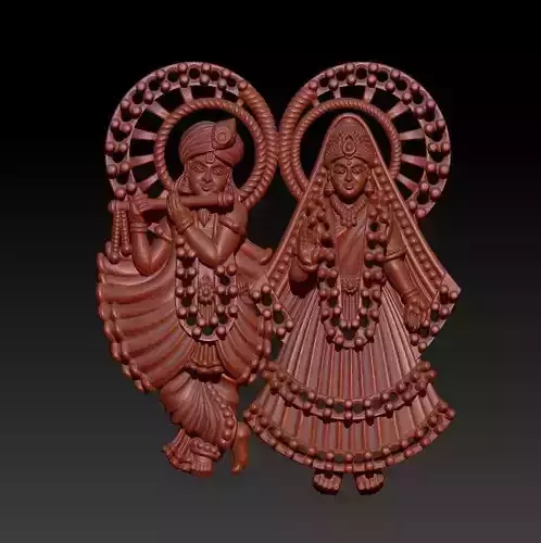 Radha Krishna Version 2 3D print model