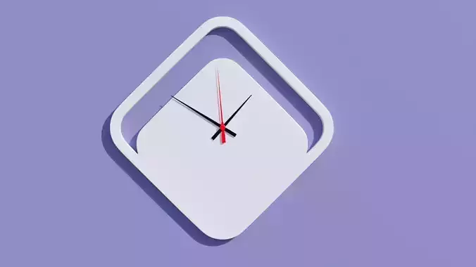 Wall Hanged Clock Decorative 3D model 2 3D model