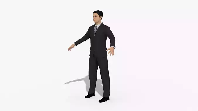 Business Man Suit Executive Male 1 RIGGED