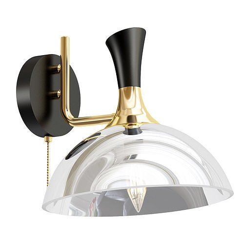 bra-ambrella-light-traditional-tr9086 wall light with clear g... 3D model