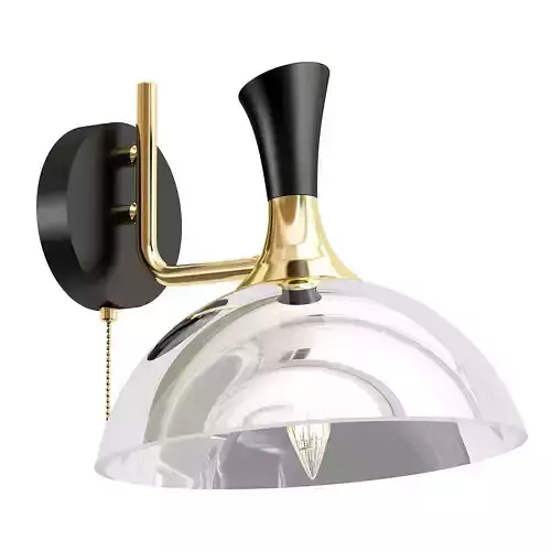 bra-ambrella-light-traditional-tr9086 wall light with clear glass shade and gold trim