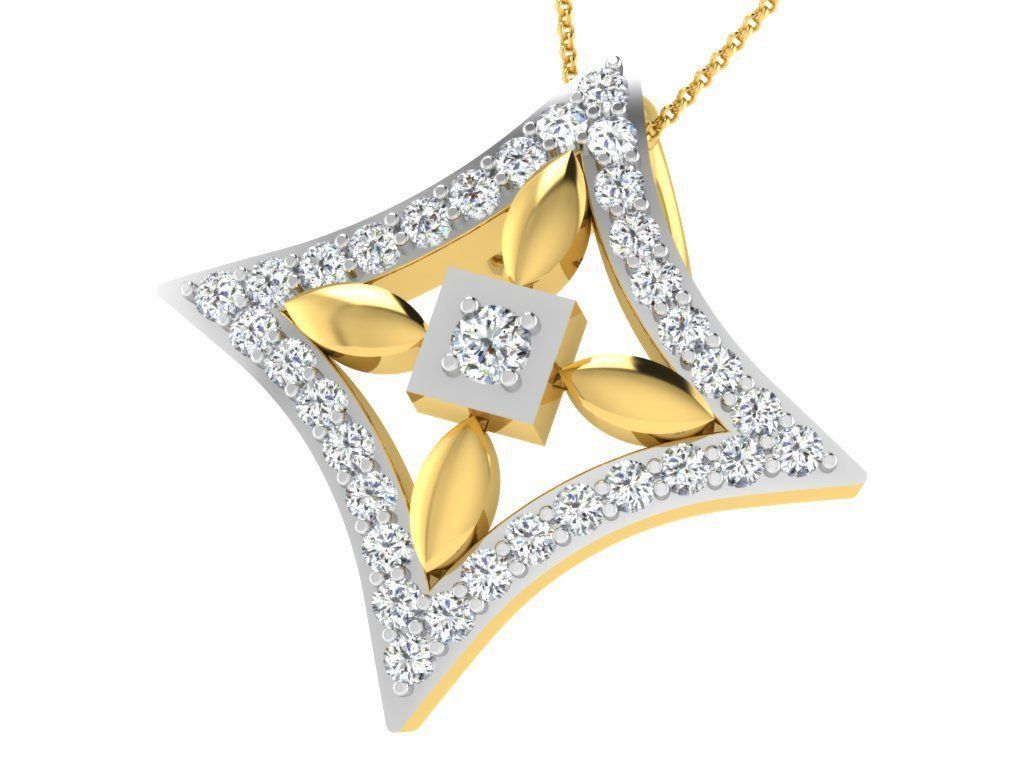 Women pendant 3D print model_4