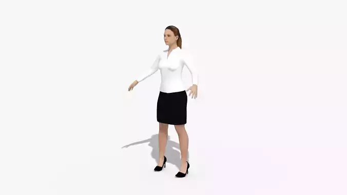 Female Business Woman Suit Executive female 1 RIGGED