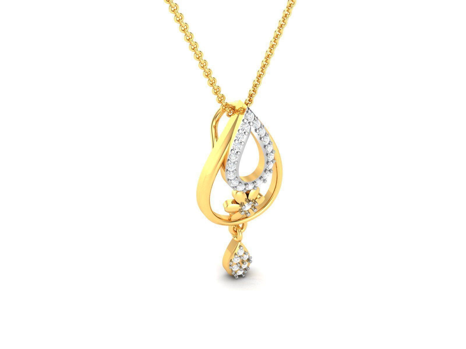 Women pendant 3D print model_2