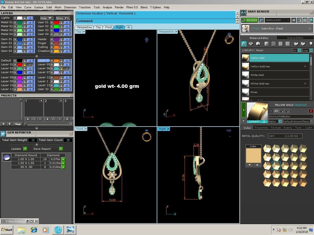 Women pendant 3D print model_1