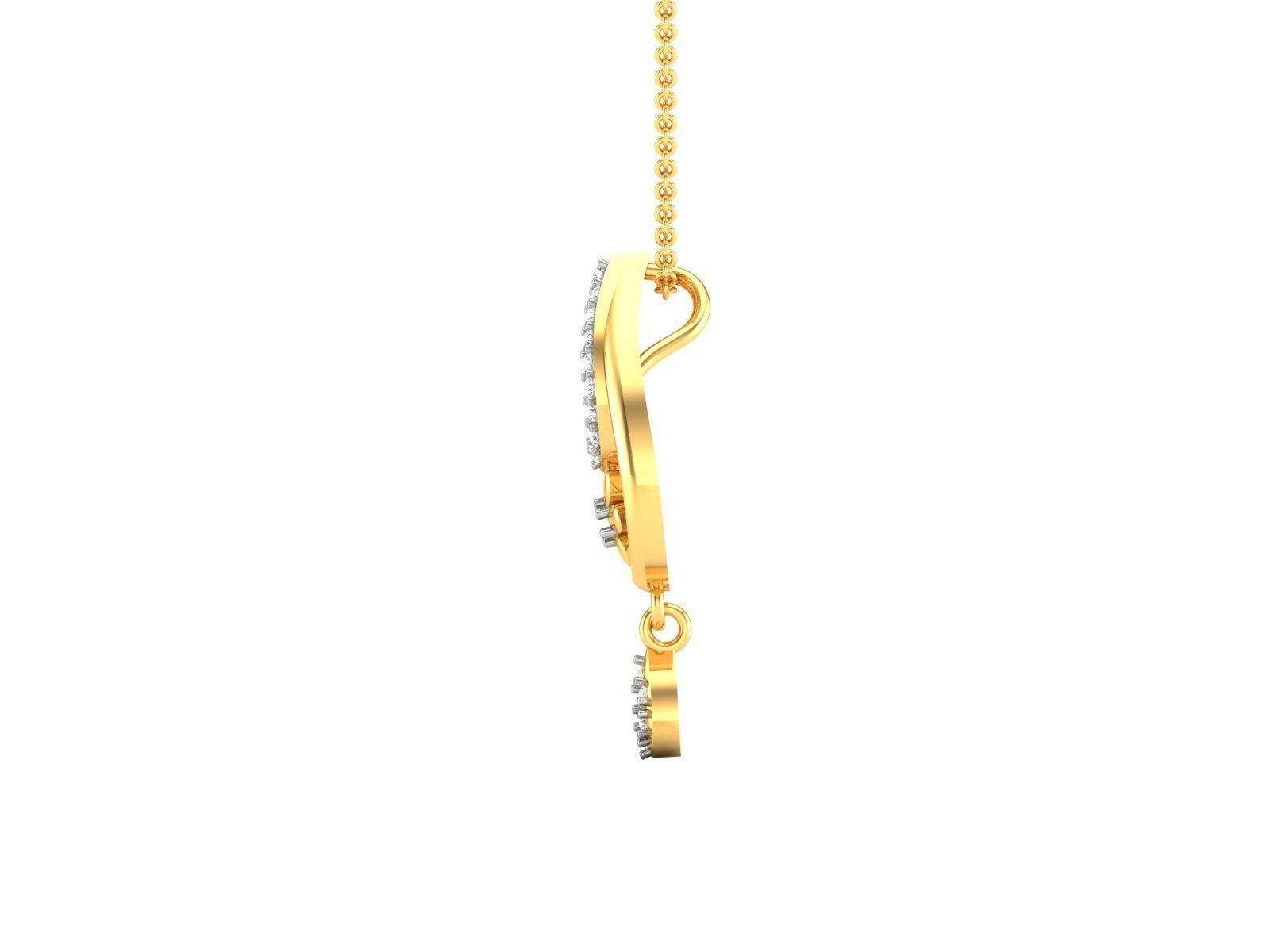 Women pendant 3D print model_3