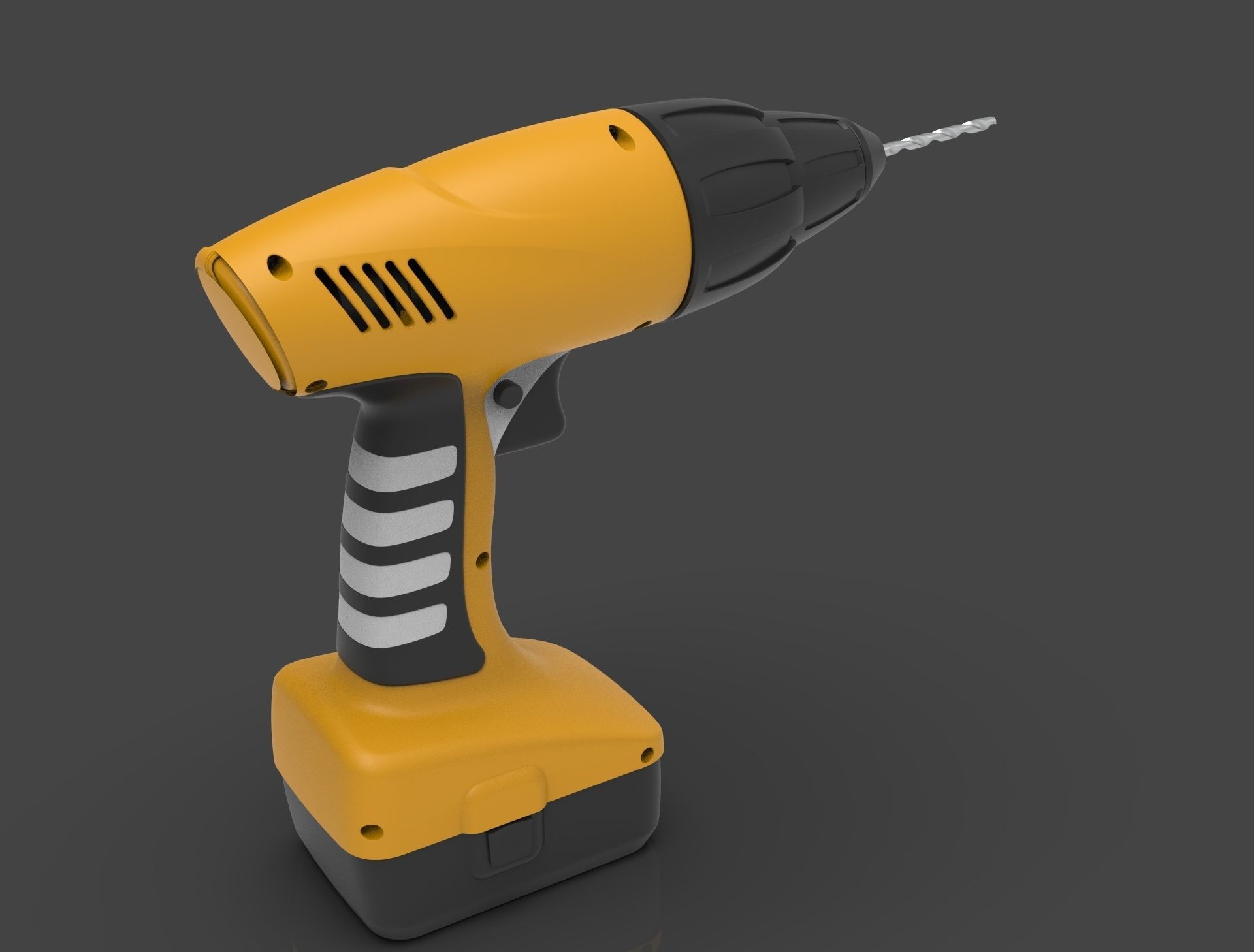 Cordless Drill Machine 3D model_4