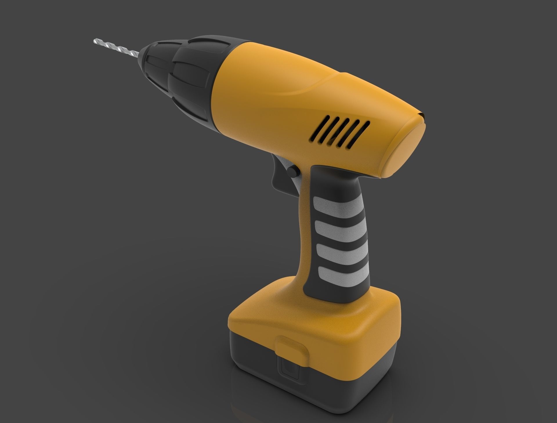 Cordless Drill Machine 3D model_5
