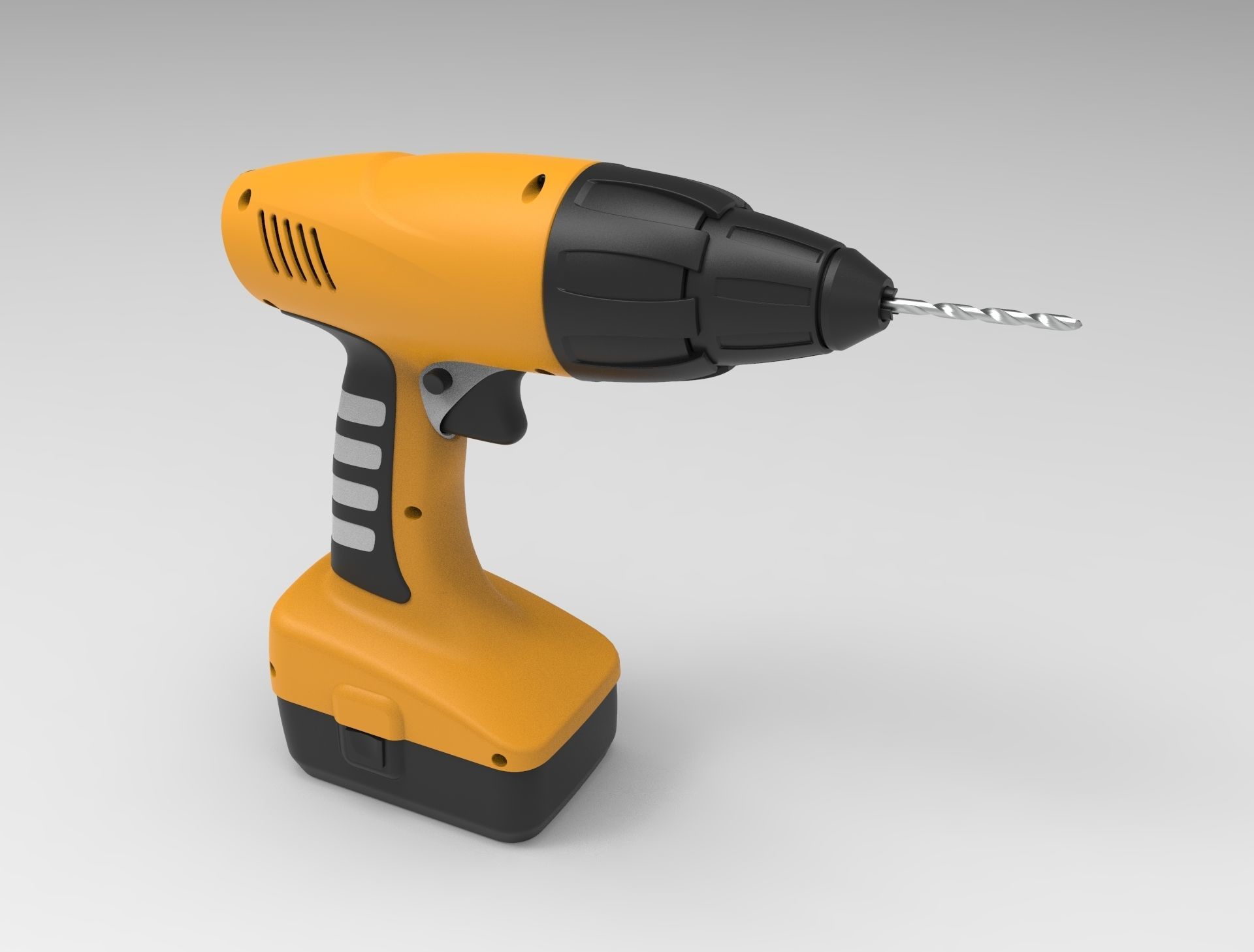 Cordless Drill Machine 3D model_1