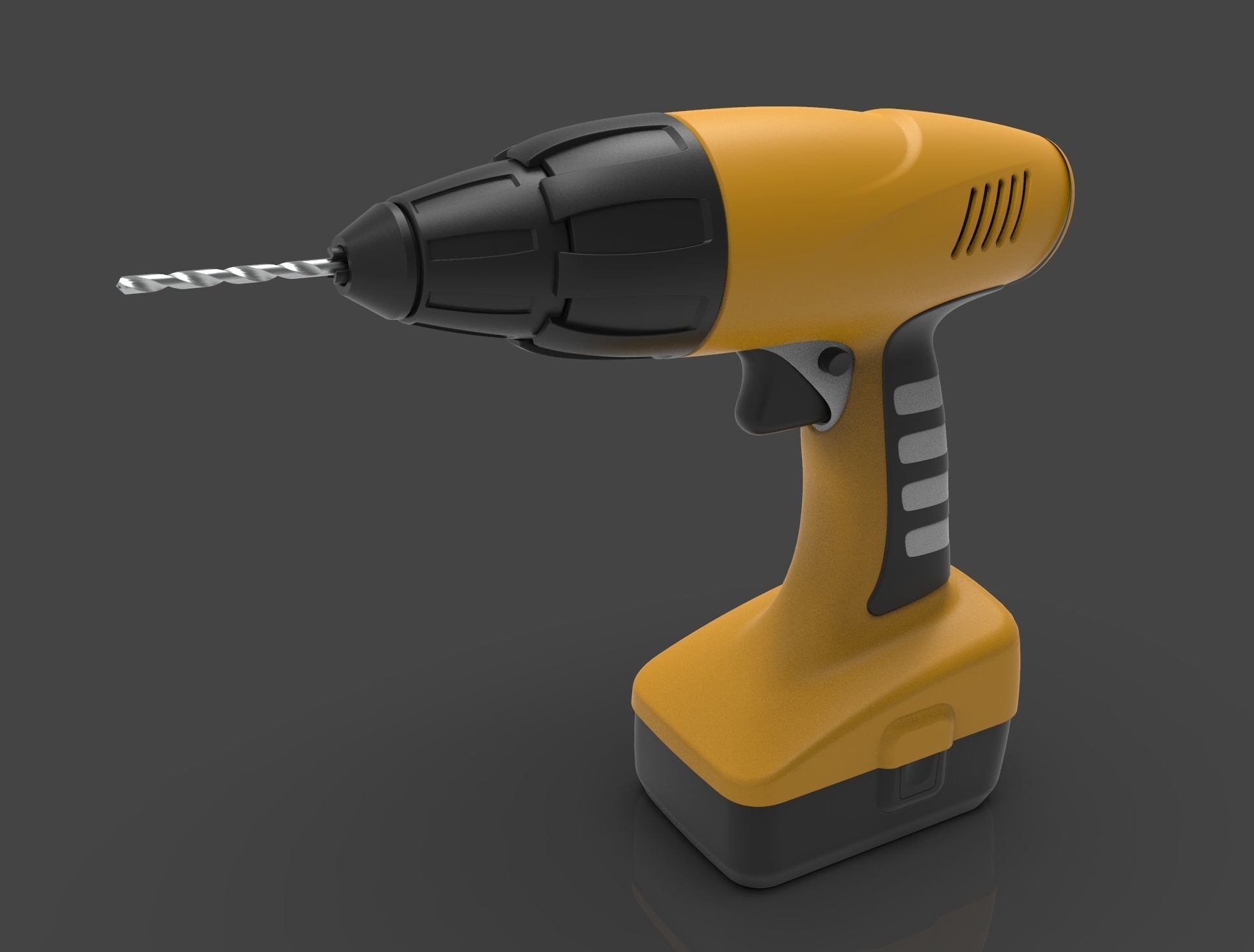 Cordless Drill Machine 3D model_6