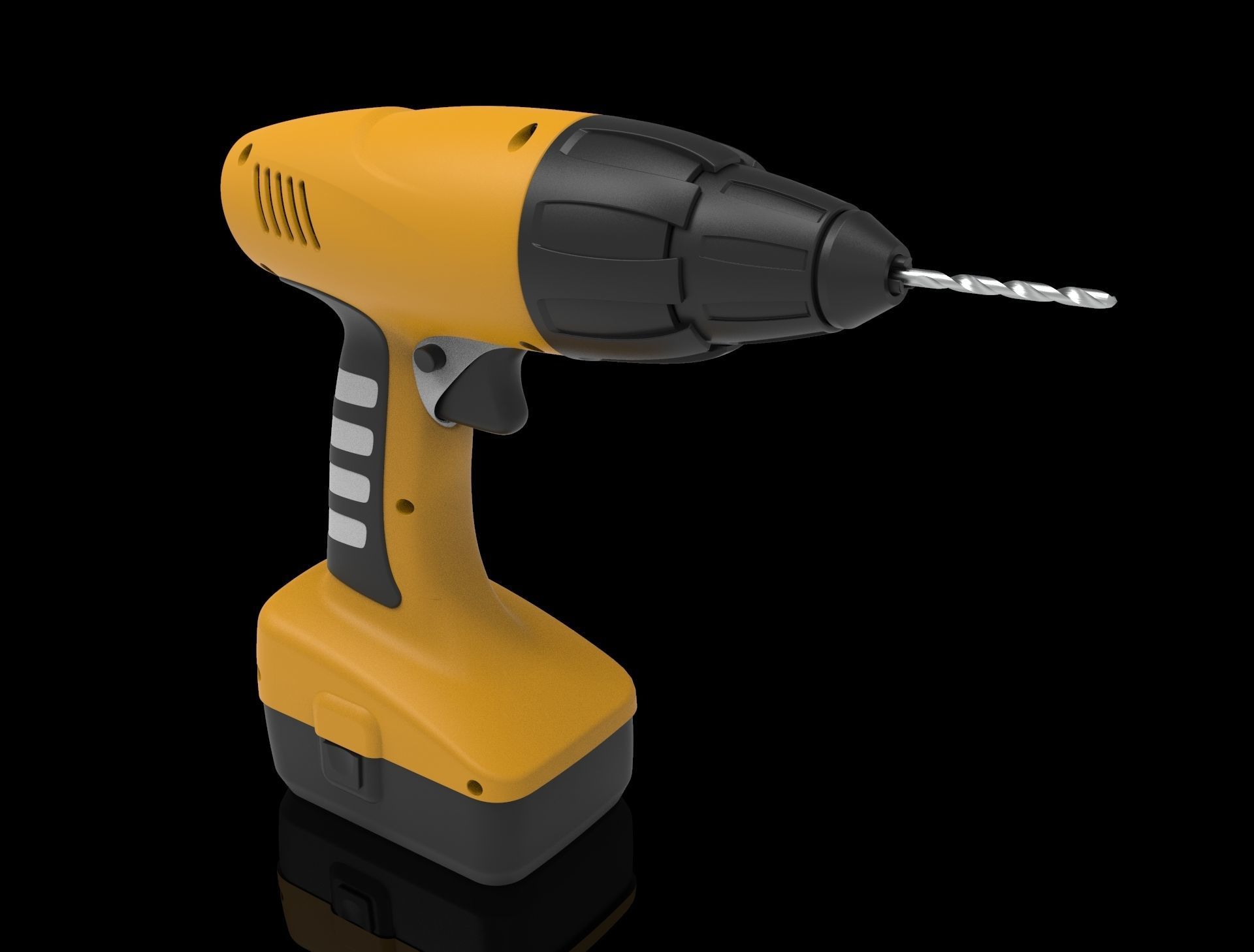 Cordless Drill Machine 3D model_2
