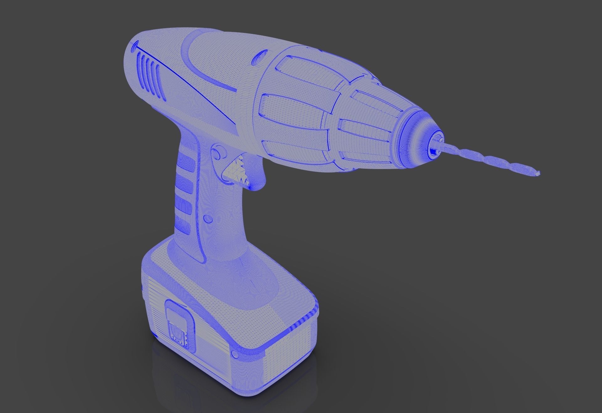 Cordless Drill Machine 3D model_9