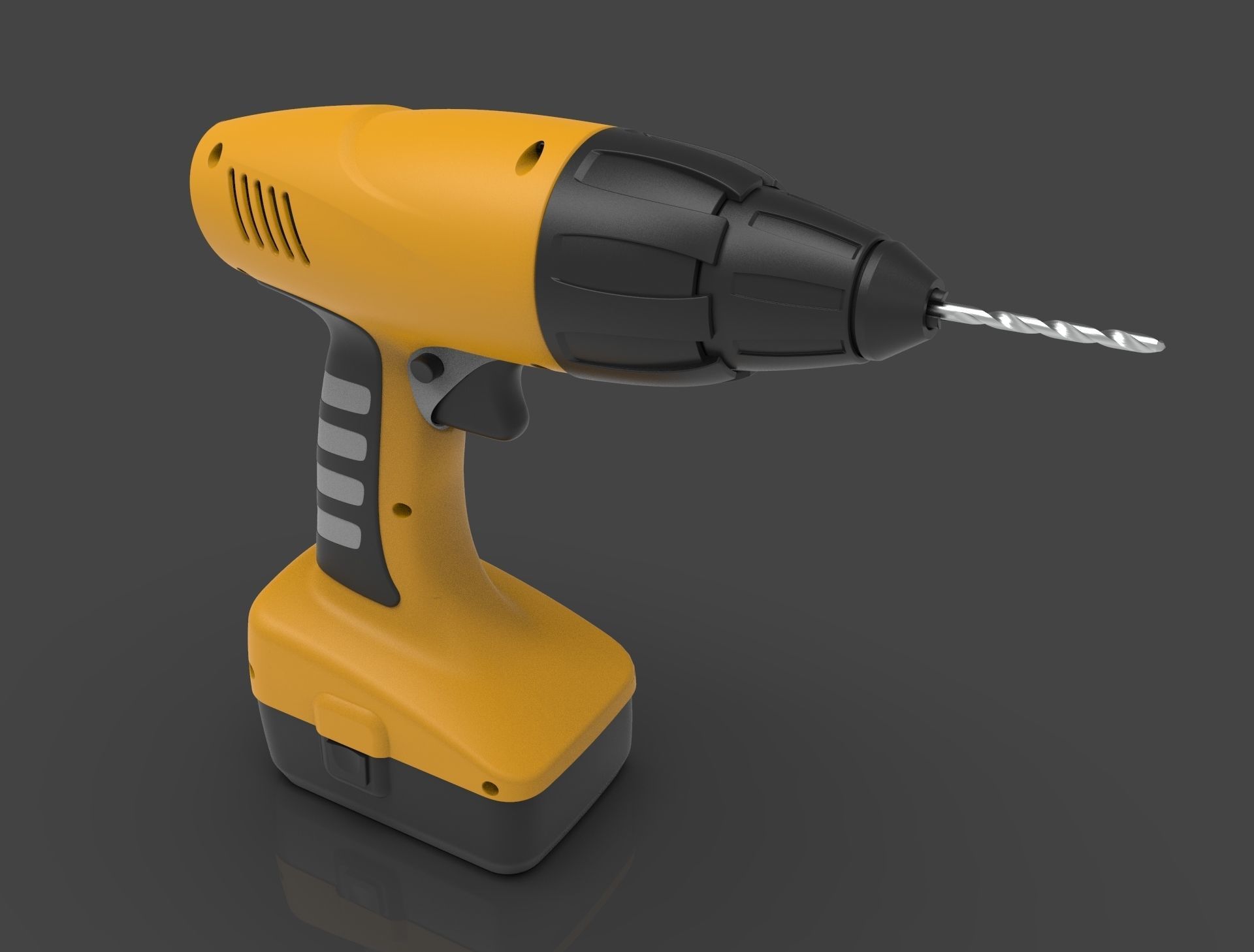 Cordless Drill Machine 3D model_8
