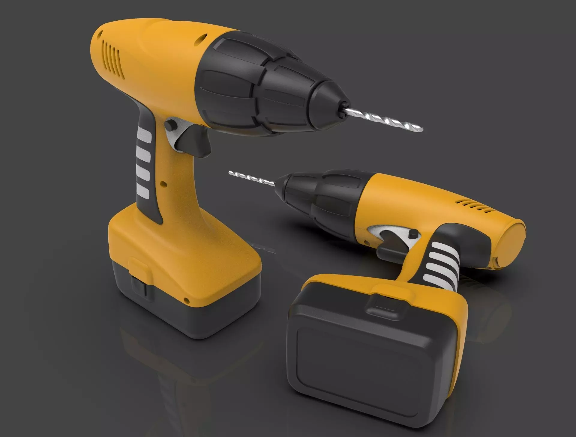 Cordless Drill Machine 3D model_0