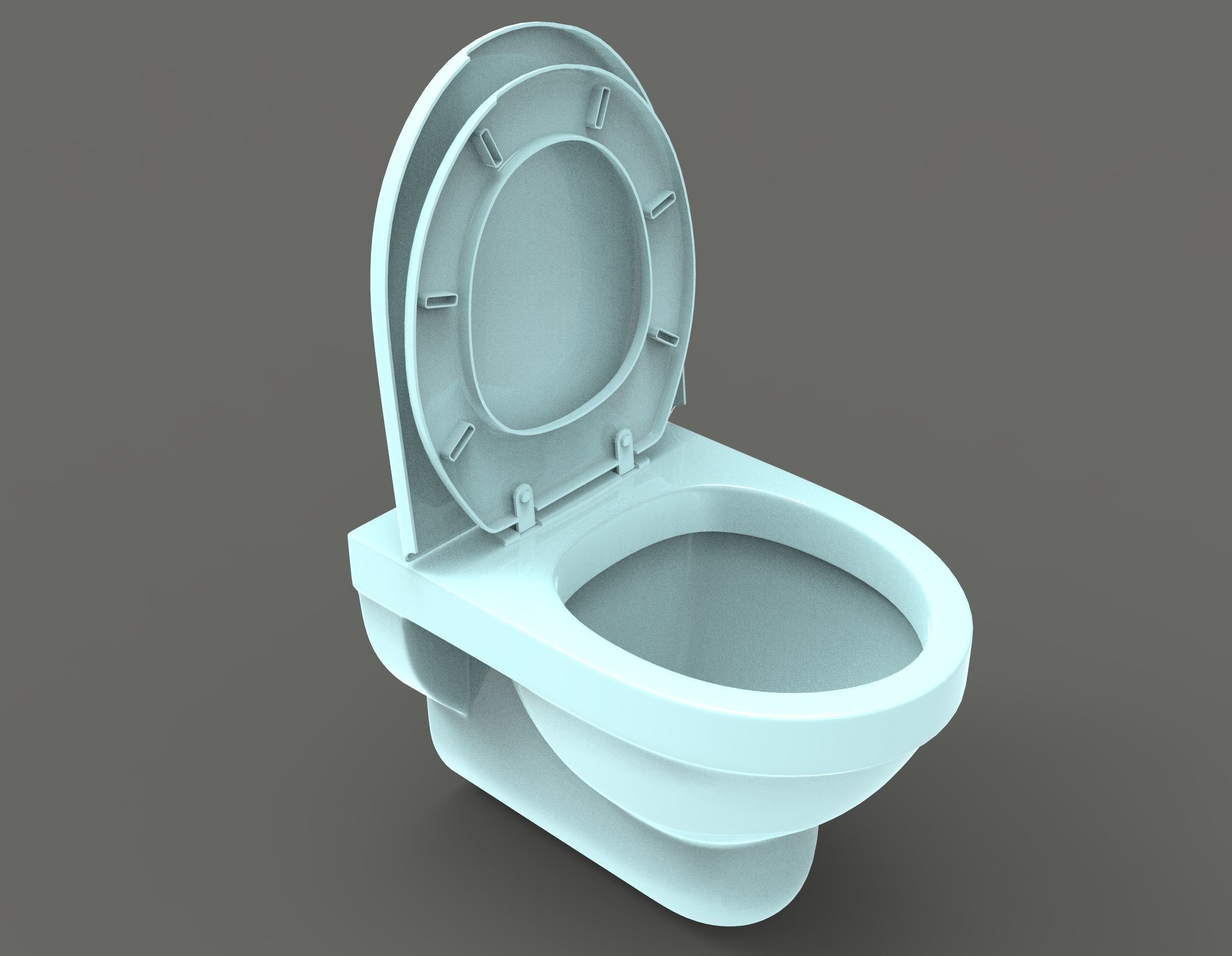 Commode toilet 3D model_4