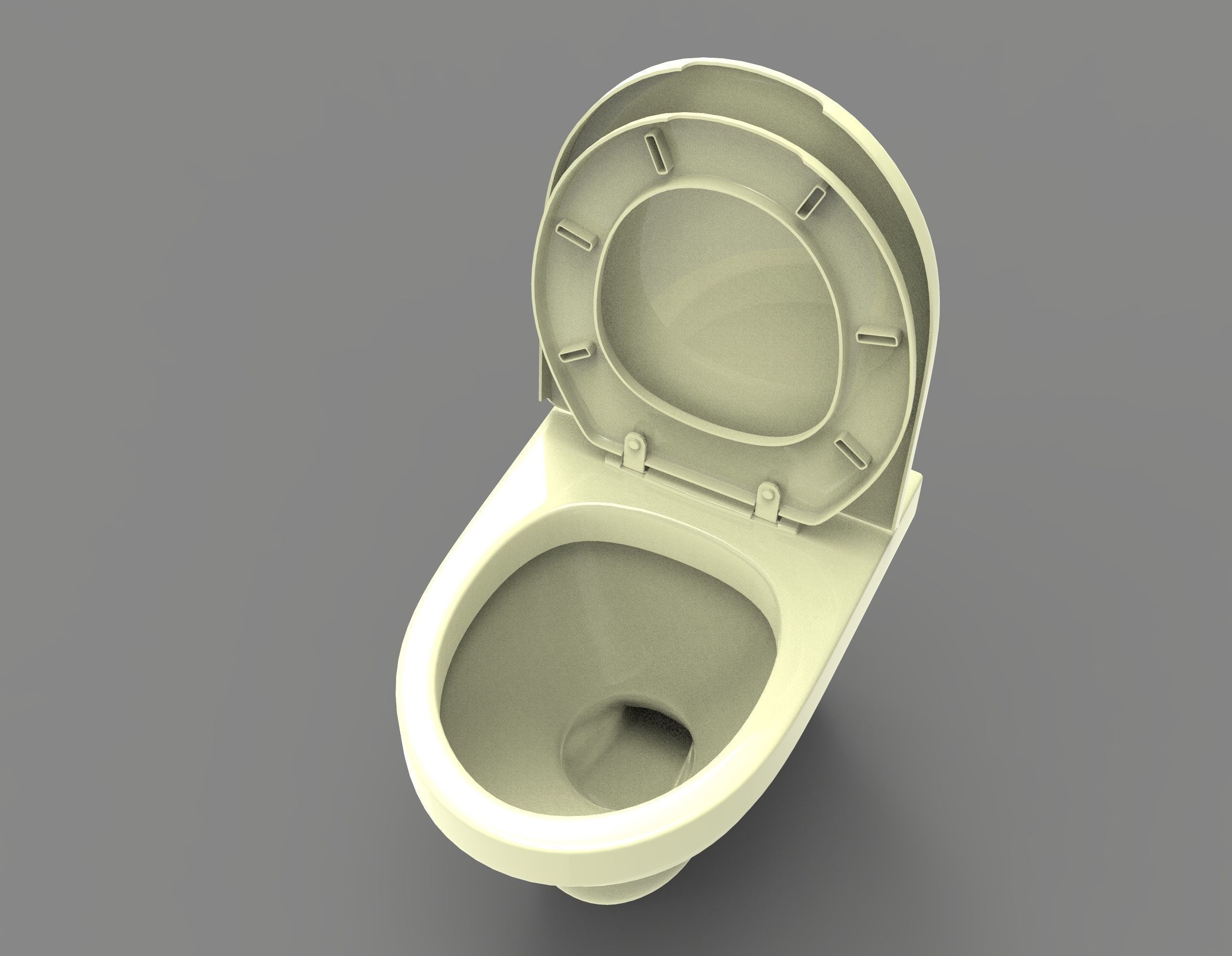Commode toilet 3D model_3