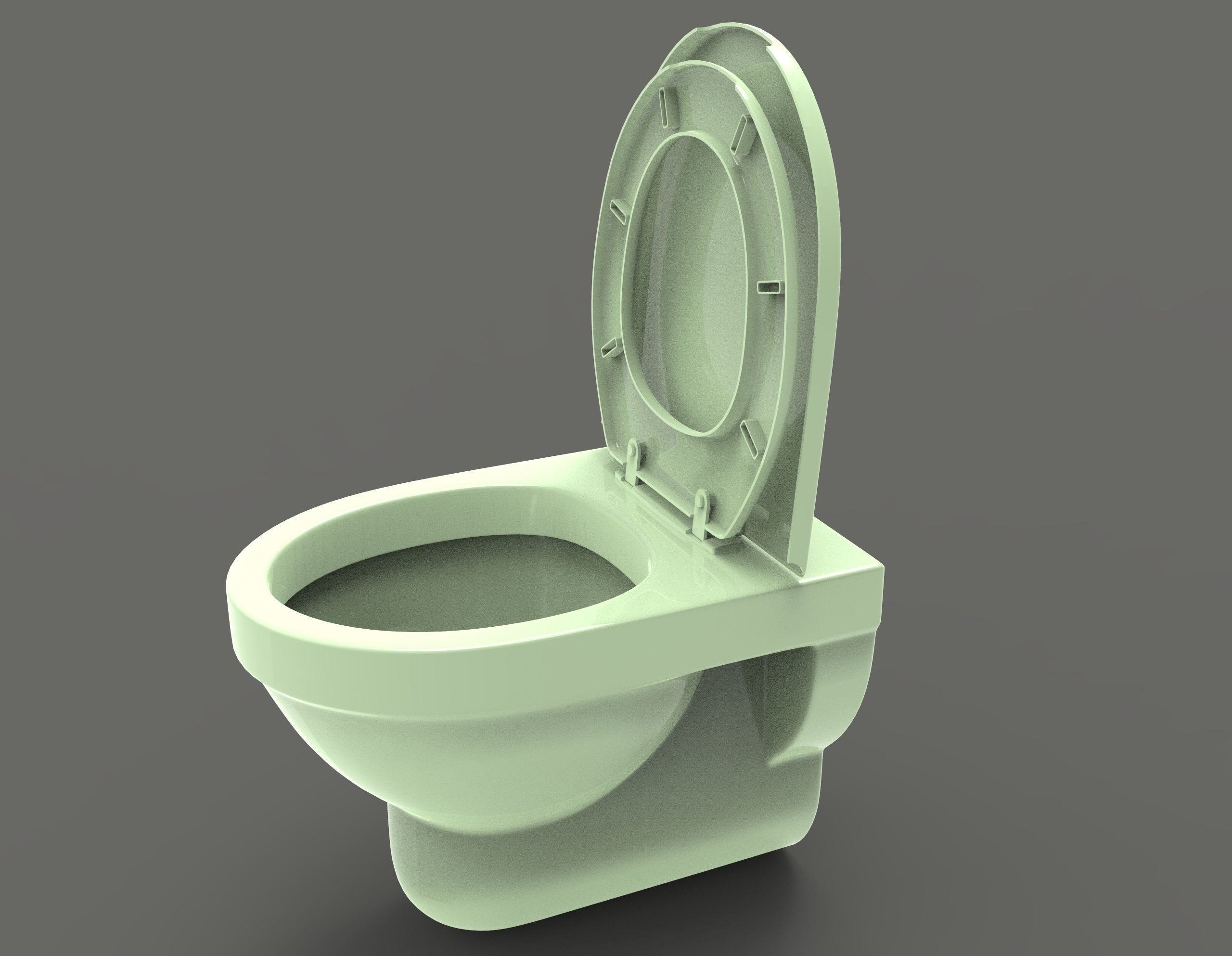 Commode toilet 3D model_1