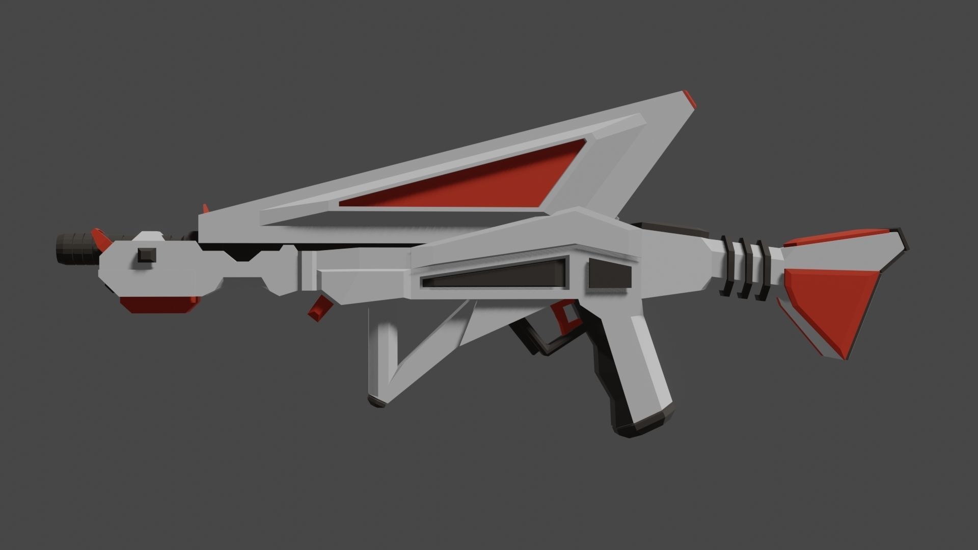 gun model L02 Low-poly 3D model_2