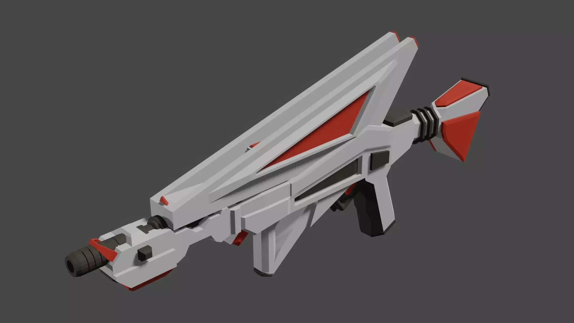 gun model L02 Low-poly 3D model_0