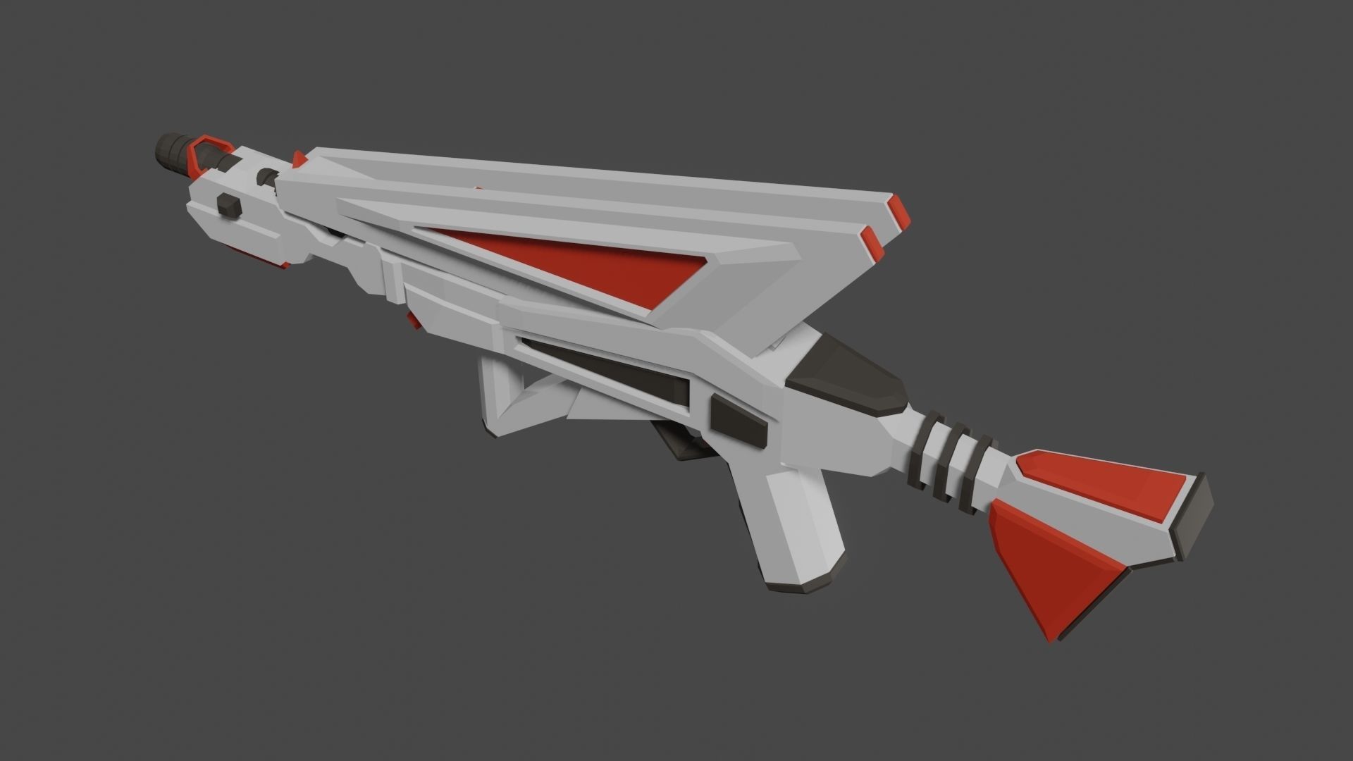 gun model L02 Low-poly 3D model_1