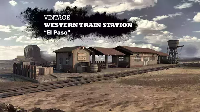 El Paso City Vintage Western Train Station