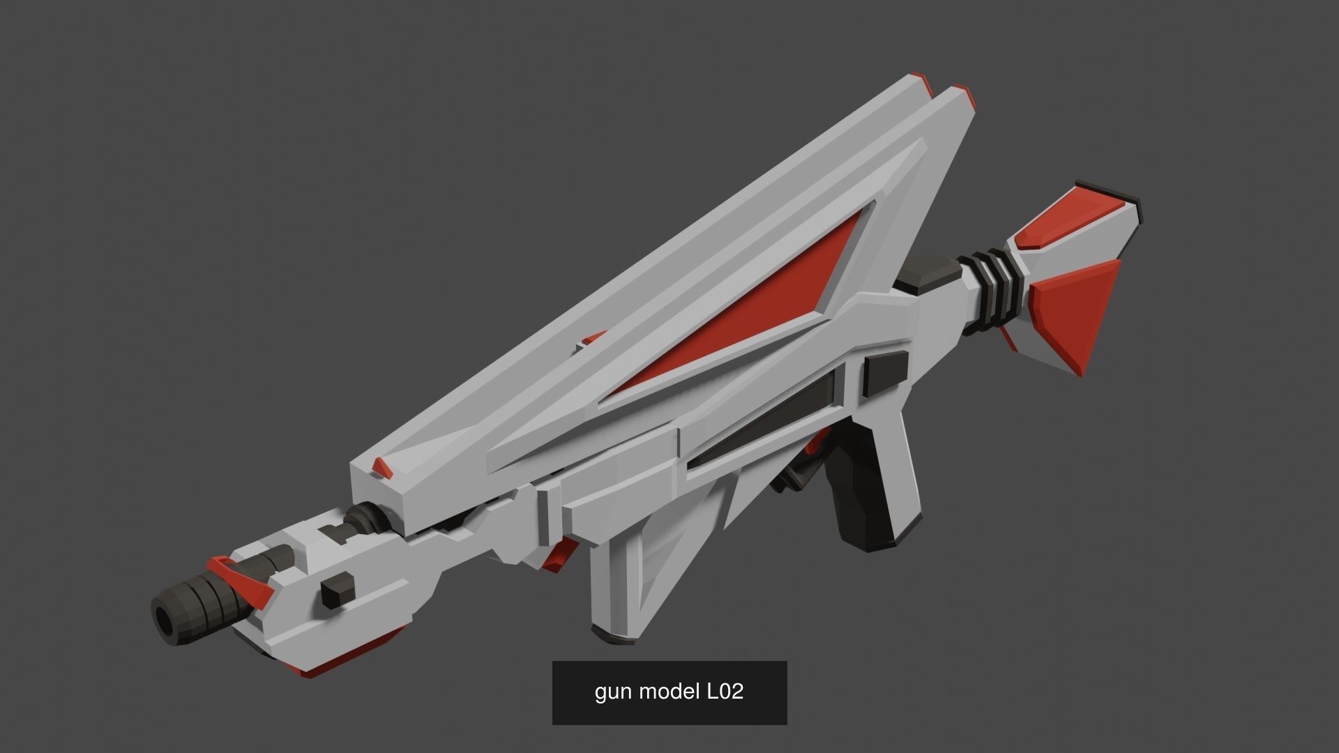 gun model-lowpoly 3D Model Collection_2