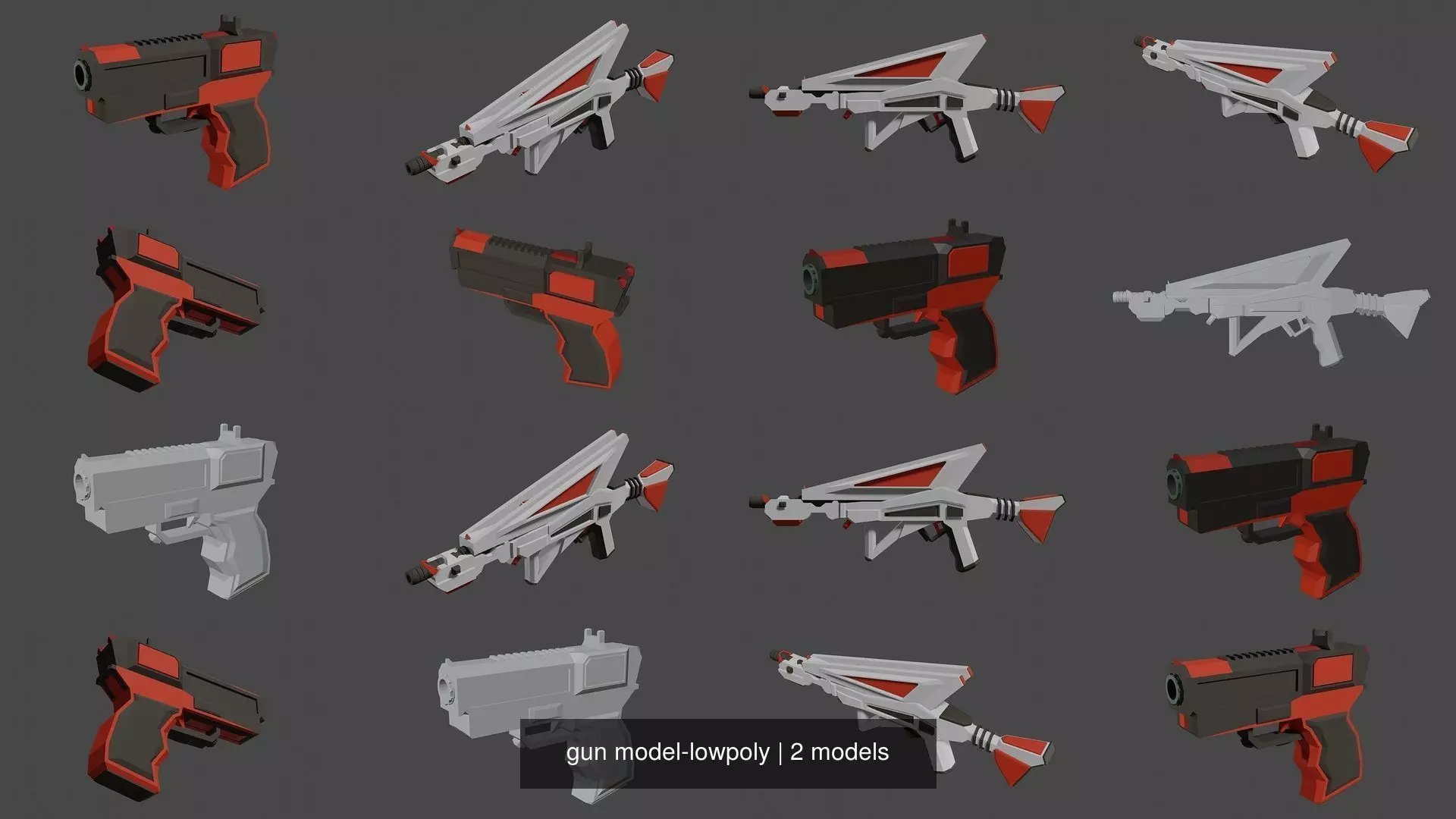gun model-lowpoly 3D Model Collection_0