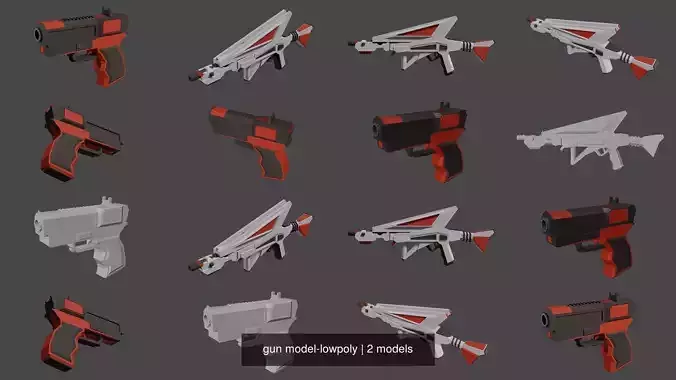 gun model-lowpoly 3D Model Collection