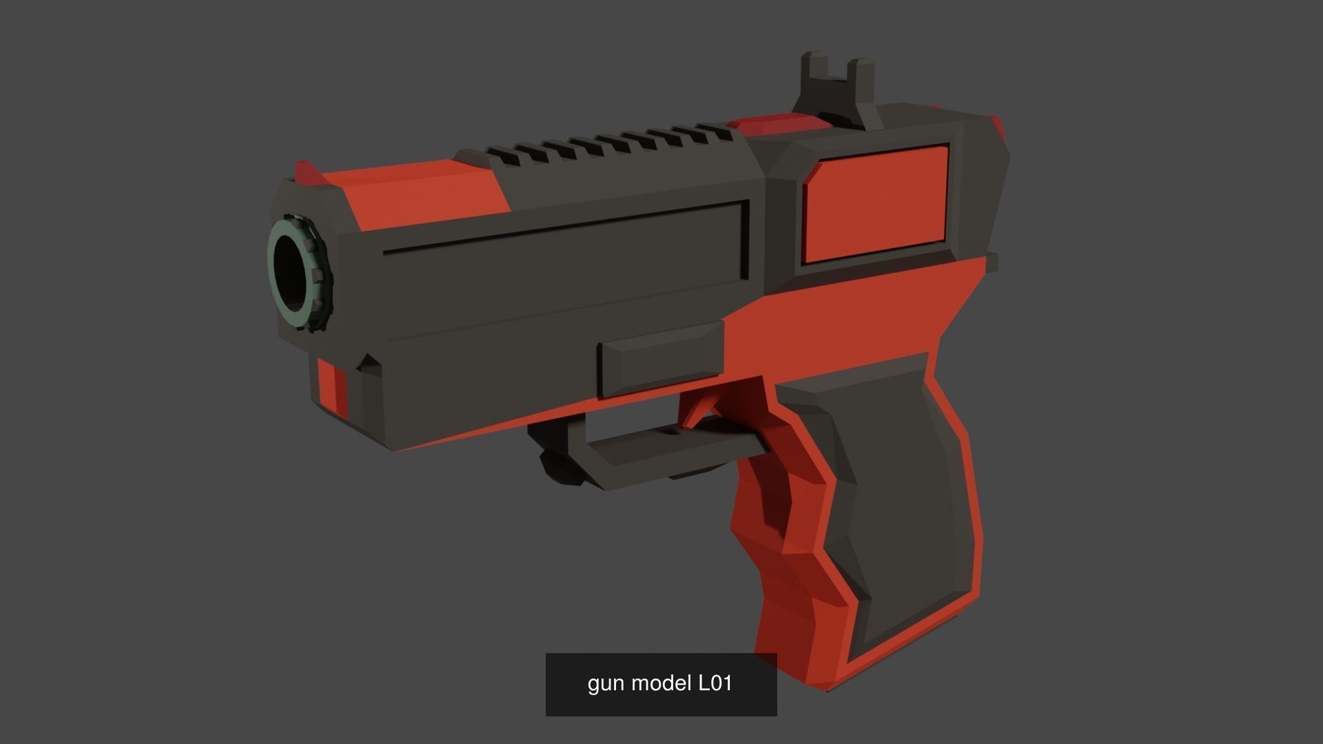 gun model-lowpoly 3D Model Collection_1