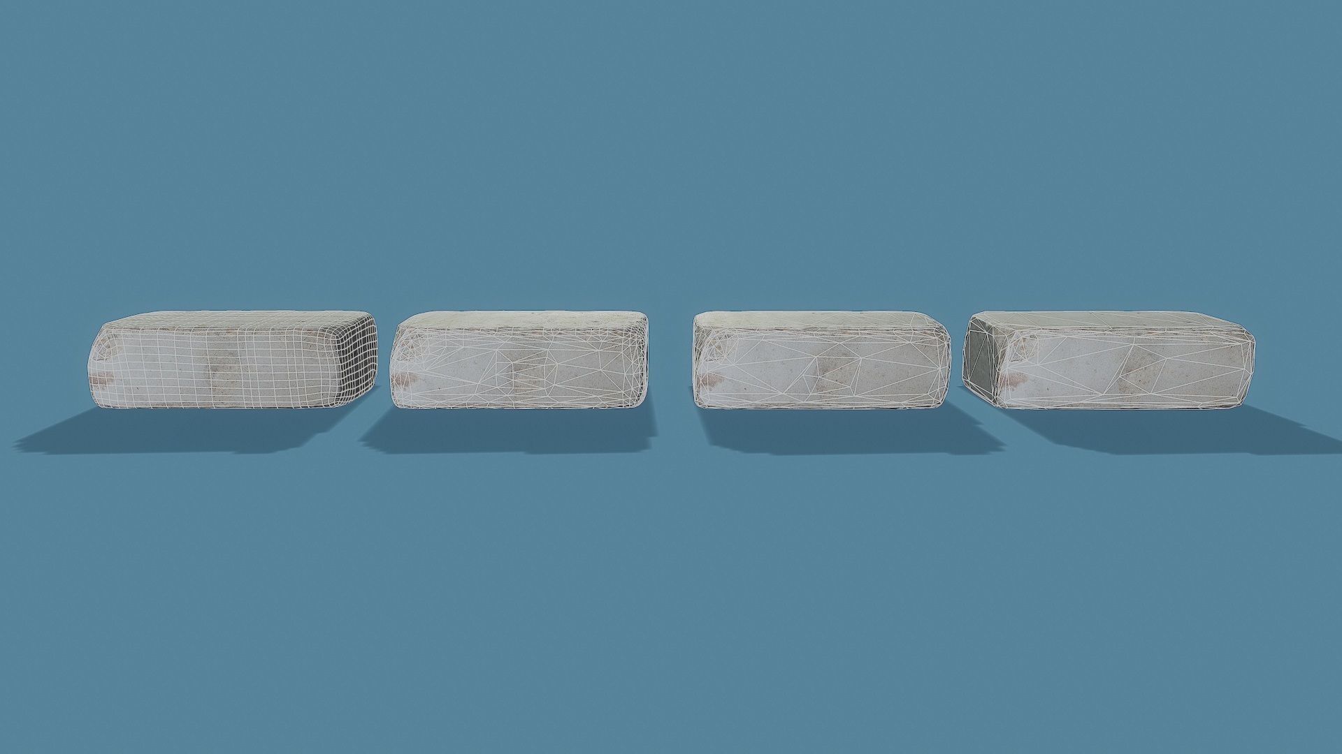 3D Scan Old Silicate Bricks Pack - Props Low-poly 3D model_12