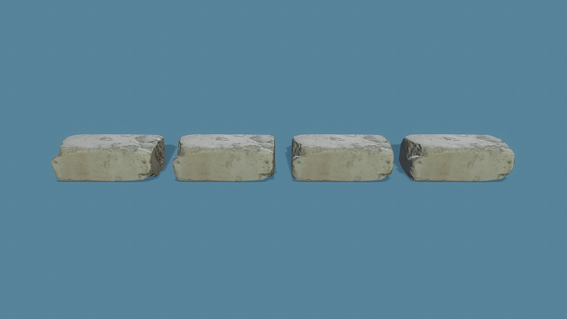 3D Scan Old Silicate Bricks Pack - Props Low-poly 3D model_21