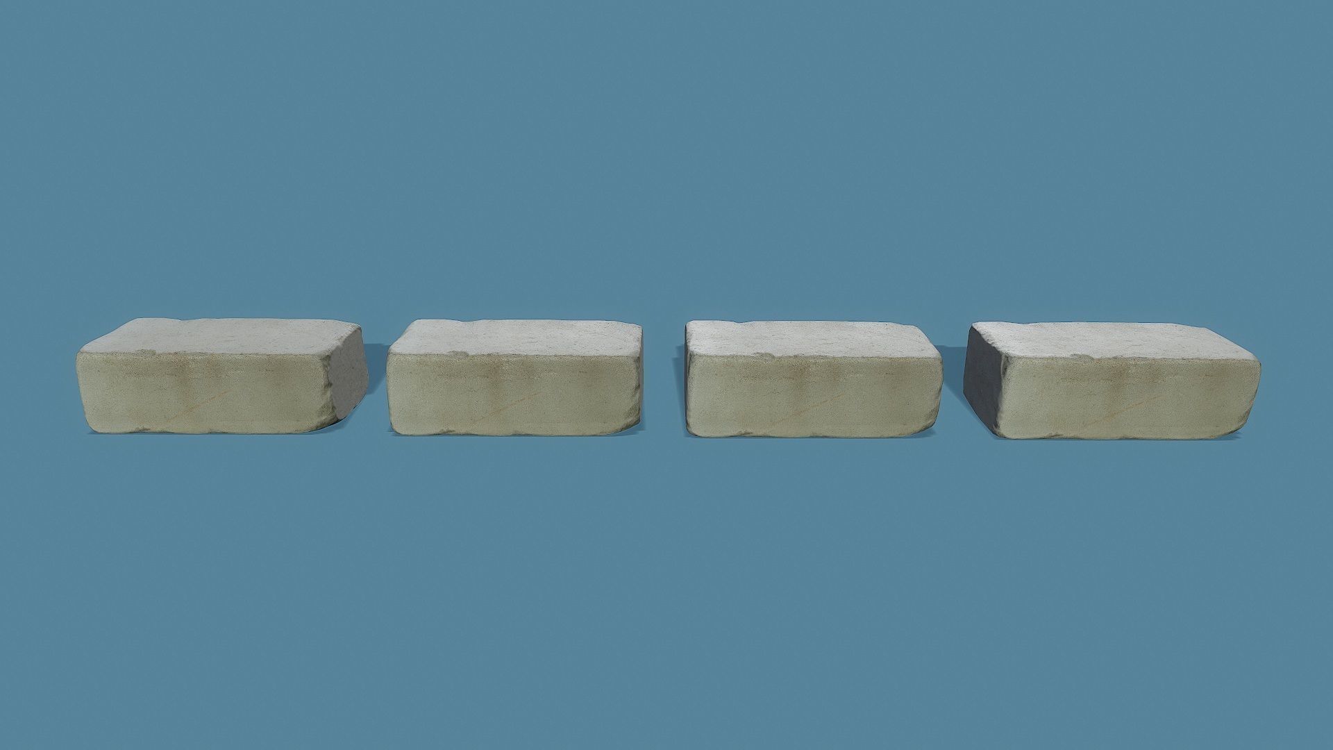 3D Scan Old Silicate Bricks Pack - Props Low-poly 3D model_6