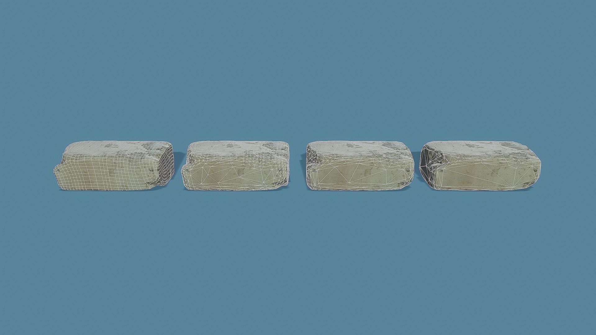 3D Scan Old Silicate Bricks Pack - Props Low-poly 3D model_22