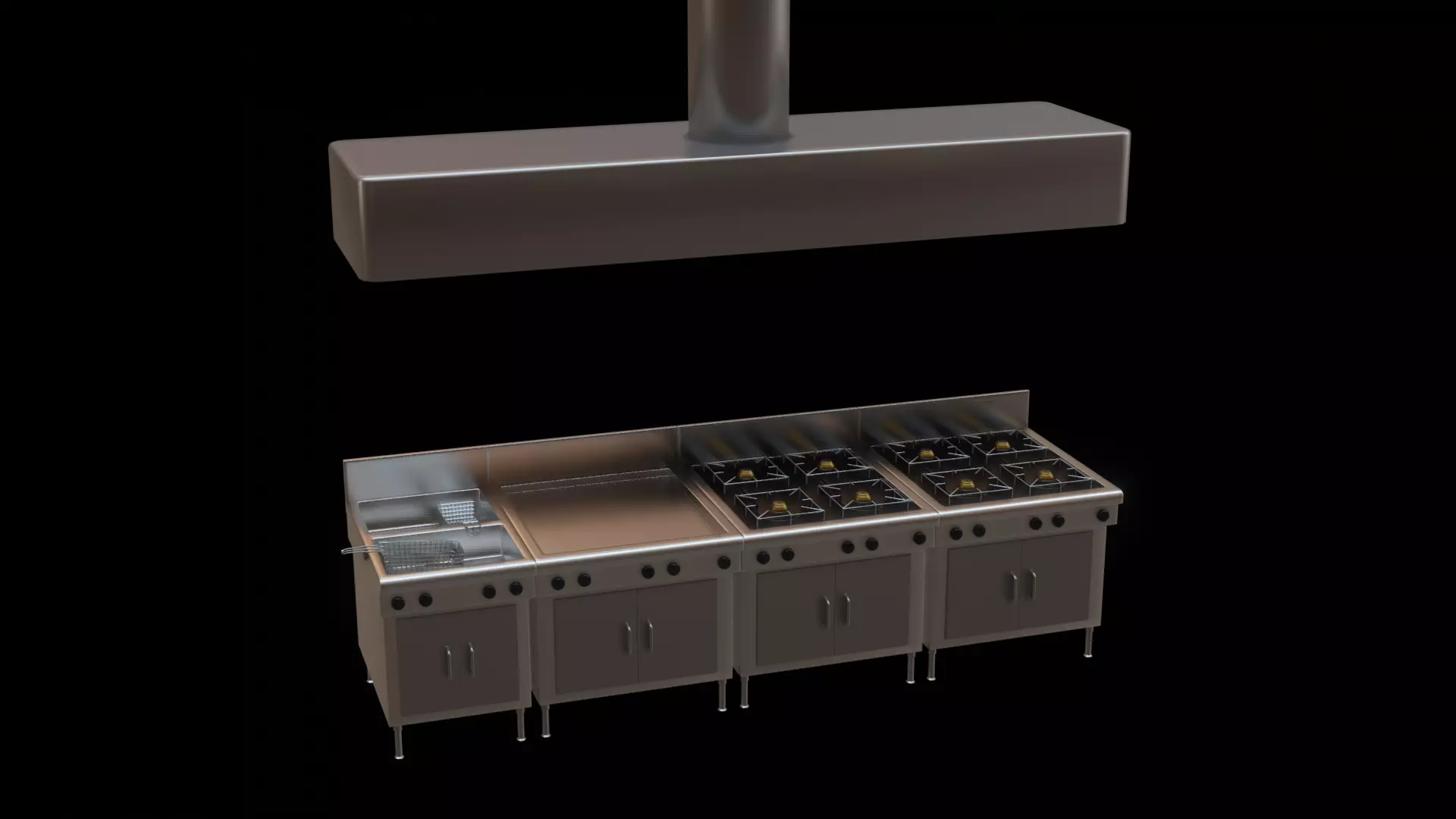 kitchen equipment Free 3D model
