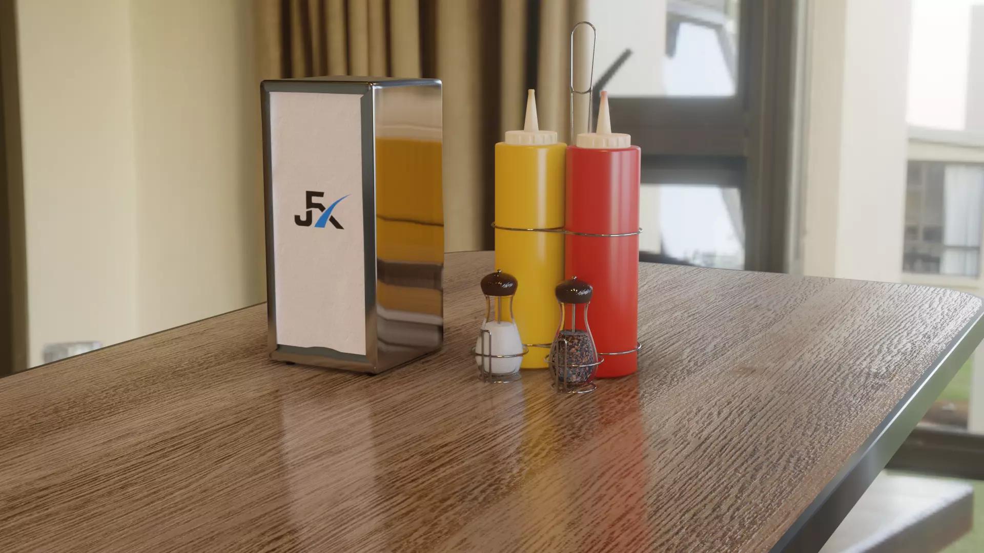 Dining Table Items 3D model