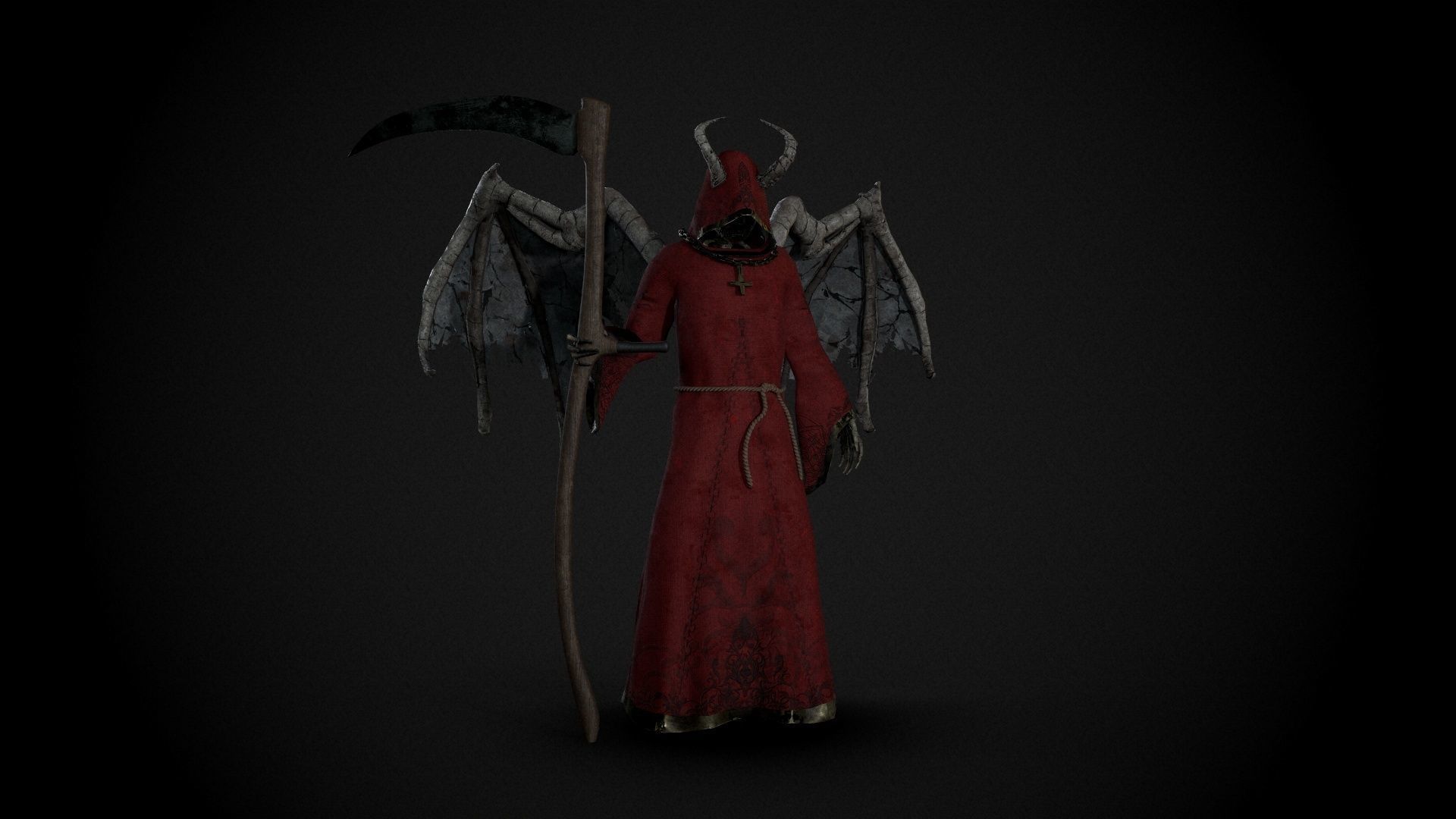 Reaper Low-poly 3D model_2