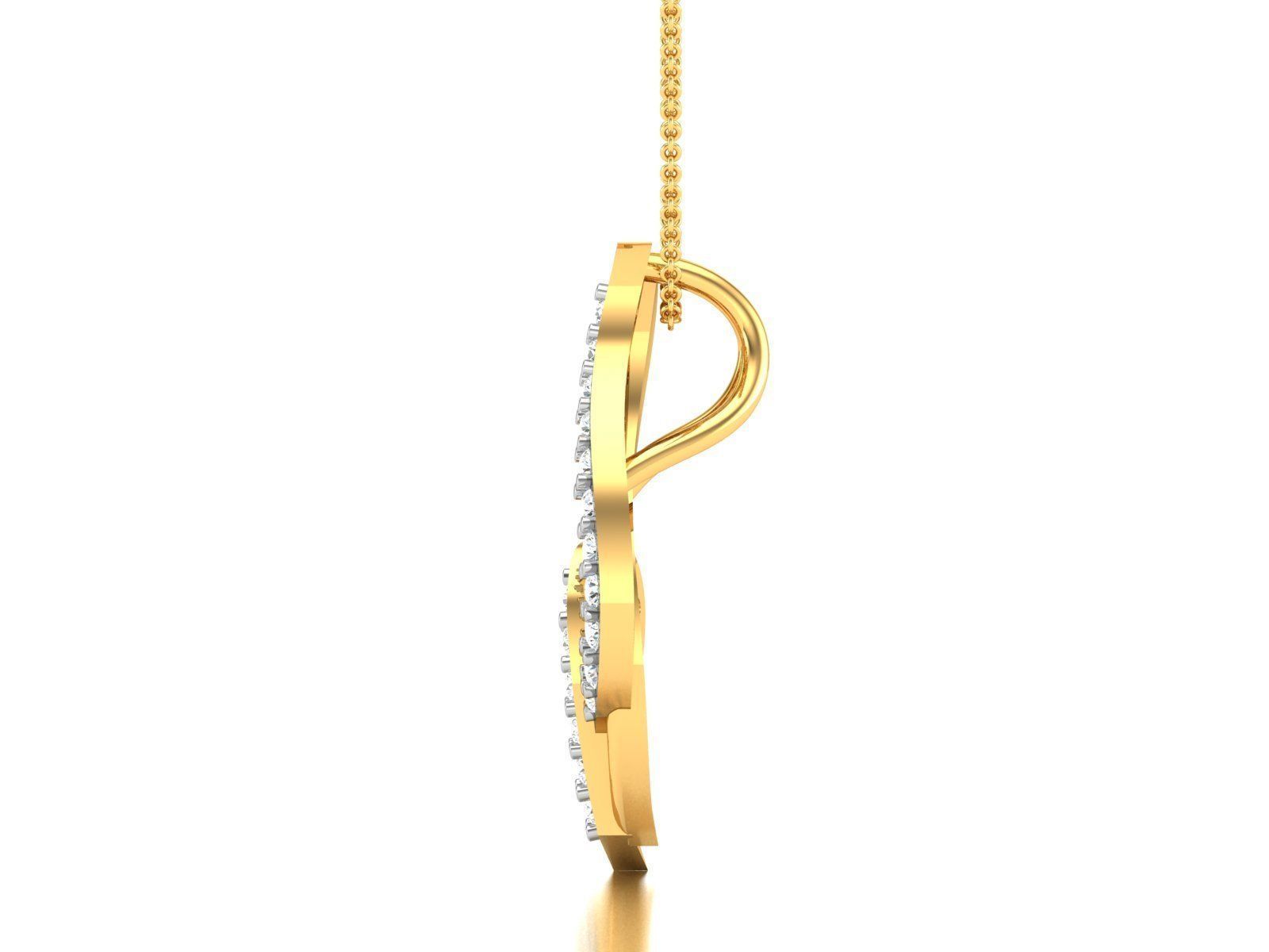 Women pendant 3D print model_2