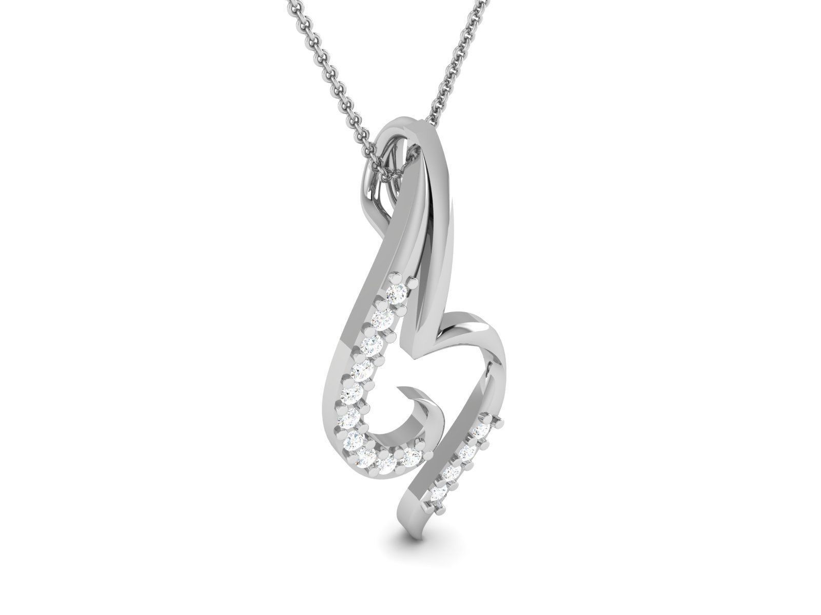 Women pendant 3D print model_1