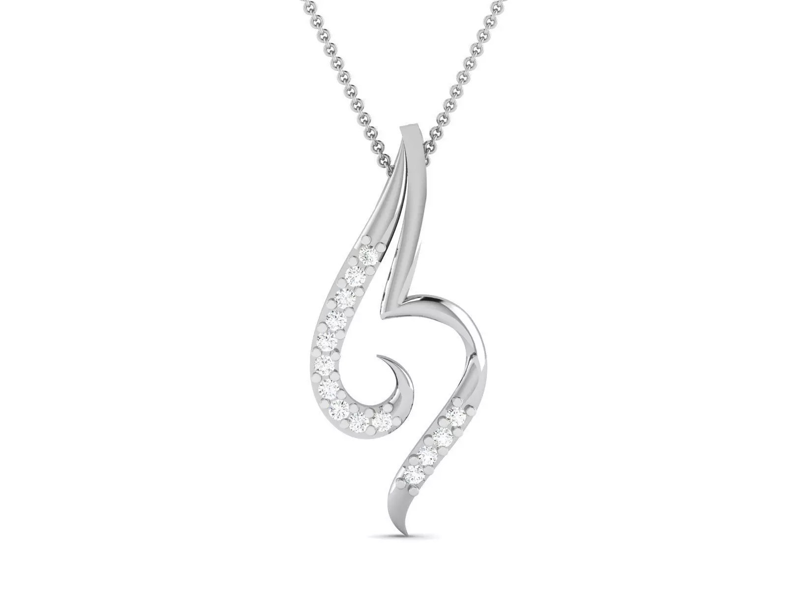 Women pendant 3D print model_0