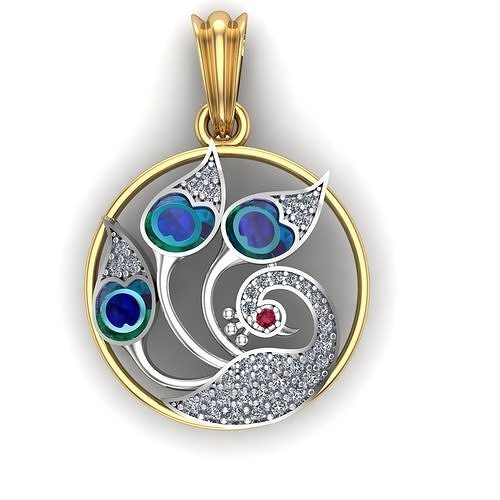 peacock pendent 3D print model