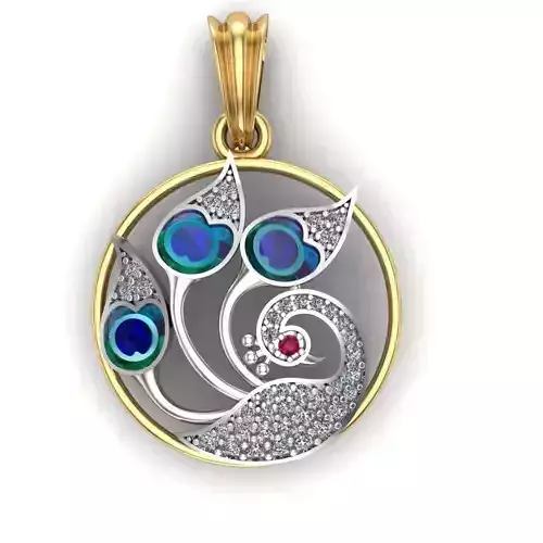 peacock pendent 3D print model