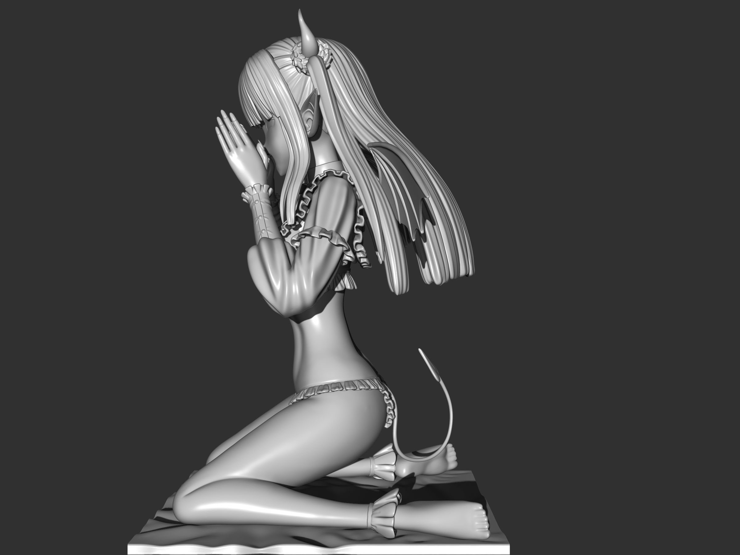 marin ryzu cosplay figure  3D print model_9