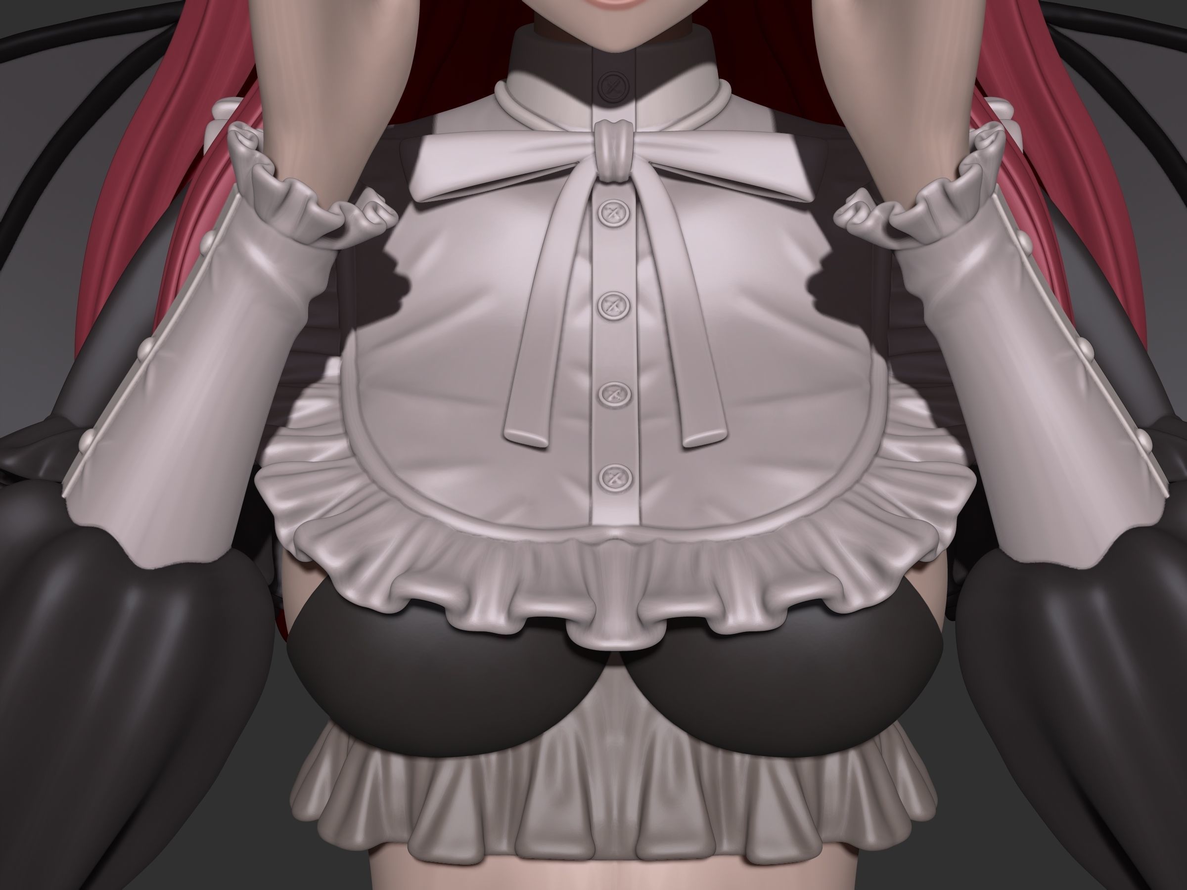 marin ryzu cosplay figure  3D print model_13